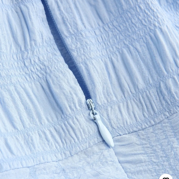 Blue Squareneck Midi Dress - Picture 3 of 6